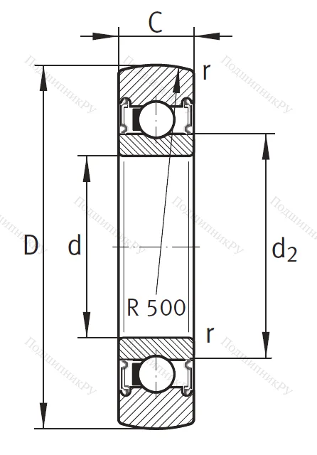 Подшипник LR 605 2RSR (HLW)