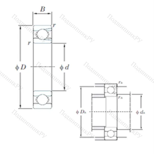 Подшипник шариковый радиальный M 6218