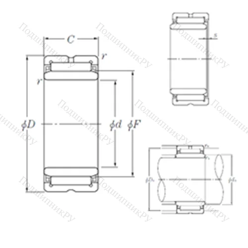 Подшипник игольчатый радиальный NK 29/30R+IR 25?29?30