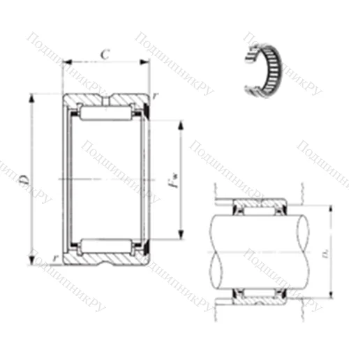 Подшипник игольчатый радиальный RNA 69/22U