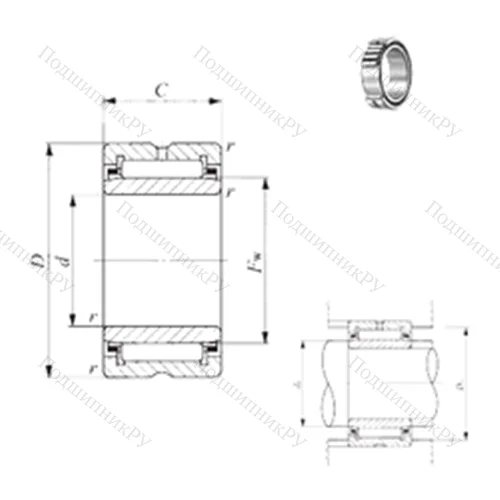 Подшипник игольчатый радиальный TAFI 304530