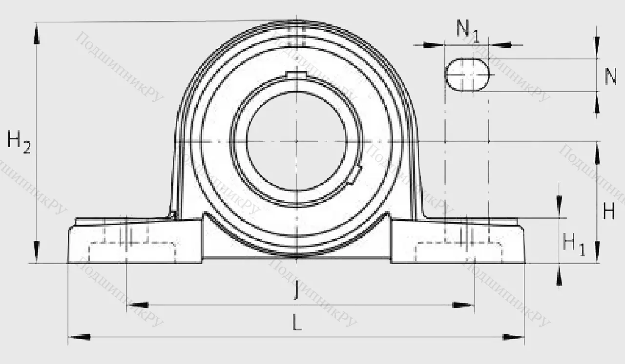 Подшипниковый узел UCP 206 J 7