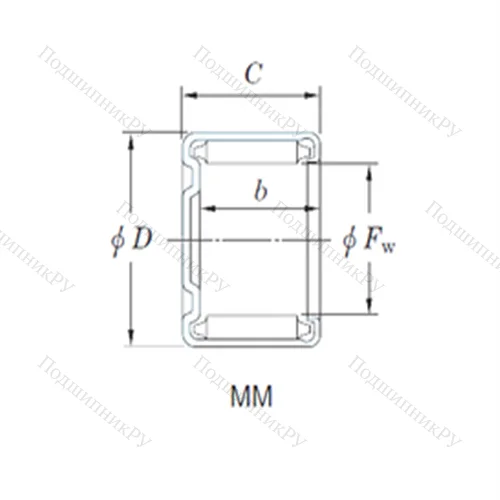 Подшипник игольчатый радиальный 15MM 2116