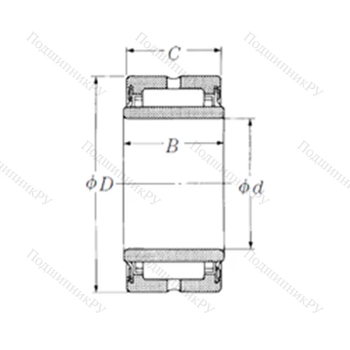 Подшипник игольчатый радиальный NA 6909TT