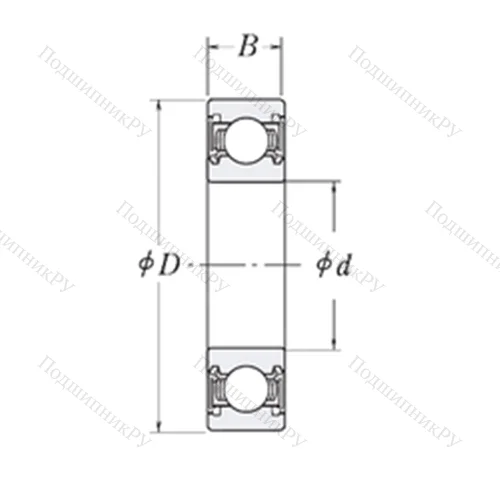 Подшипник шариковый радиальный MJ 3/4-2RS