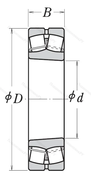 Сферический роликовый подшипник с конической посадкой на вал 22215 EAKE 4 C 3
