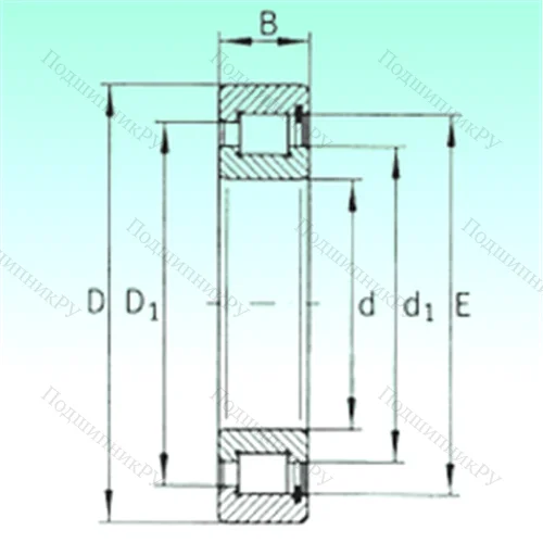 Подшипник роликовый радиальный SL 182216 от производителя  NBS