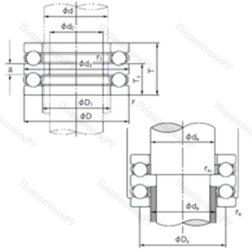Подшипник шариковый упорный 52240