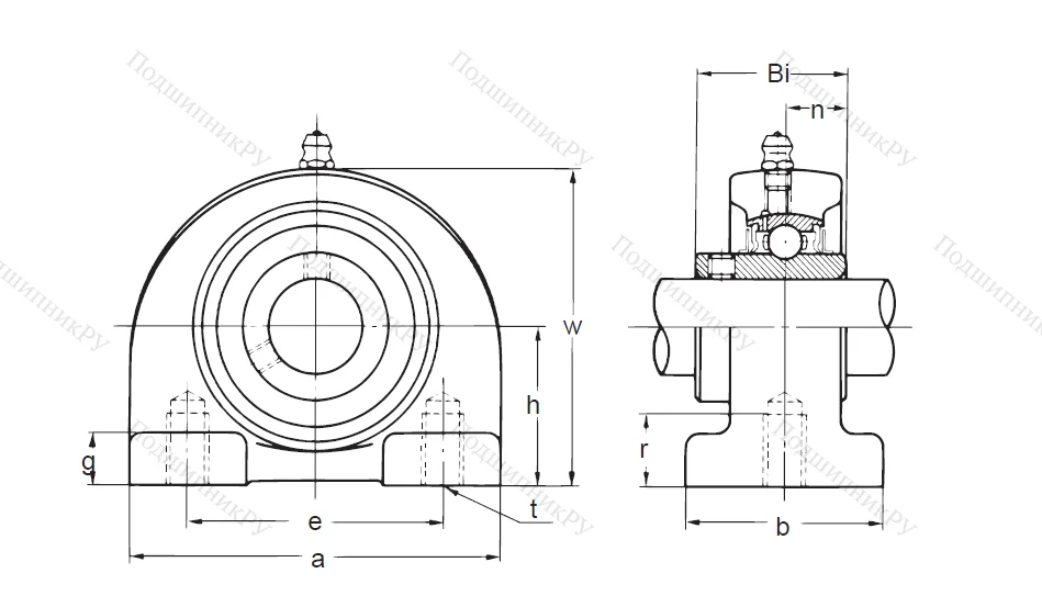 Подшипниковый узел UCPA 208