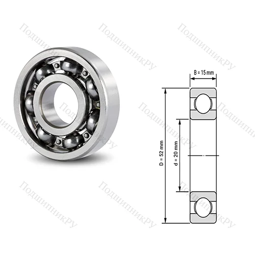 Подшипник шариковый радиальный 6208K