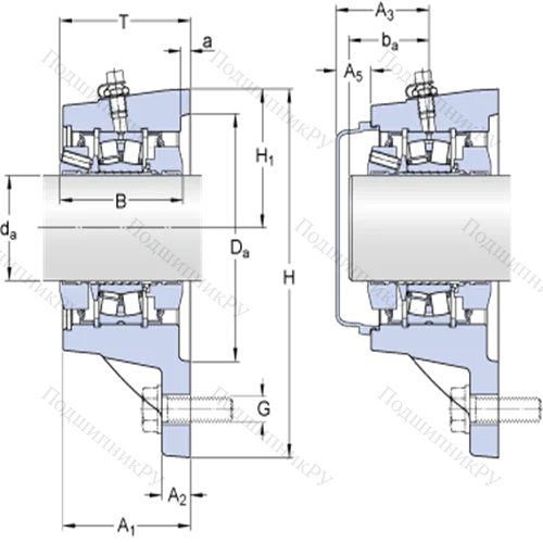 Фланцевые роликоподшипниковые узлы (SKF ConCentra, для метрических валов)