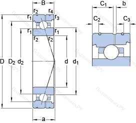 Подшипник 7017 CB/HCP 4AL