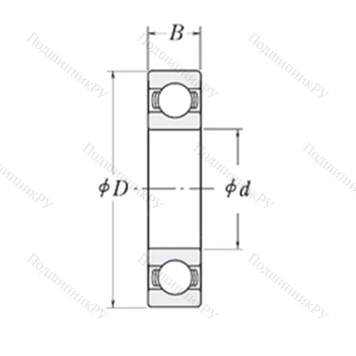 Подшипник шариковый радиальный MJ 3/4