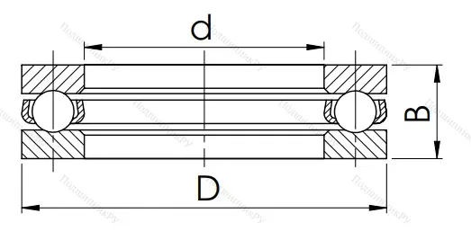 Упорный шариковый подшипник 8108 (51108)
