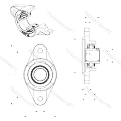 Подшипниковый узел шариковый радиальный UCFLZ 209