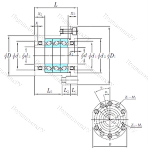 Подшипник шариковый упорно-радиальный BSU 3572BDFD - T