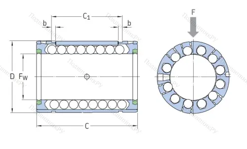 Подшипник линейный LBCR 30 D-2LS в Новороссийске