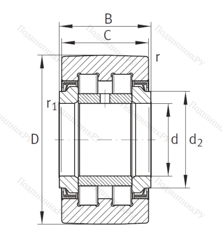 Подшипник PWTR 45100 2RS XL от производителя  INA