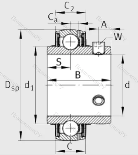 Корпусный подшипник UC 210 в Новороссийске