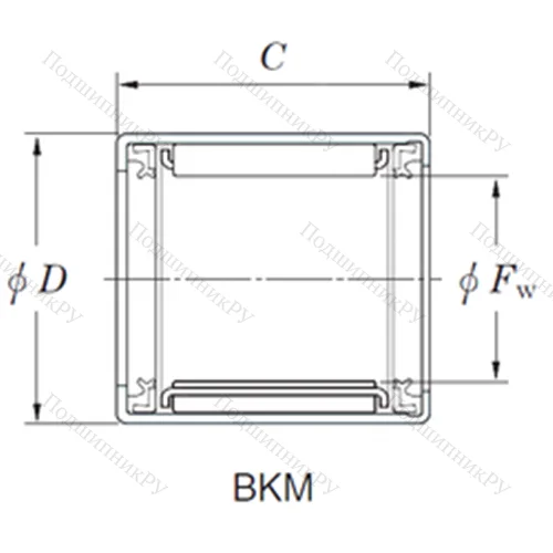 Подшипник игольчатый радиальный BKM 172514UH-1