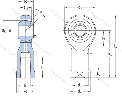 Наконечник штока с внутренней резьбой SILKAC 25 M в Новороссийске