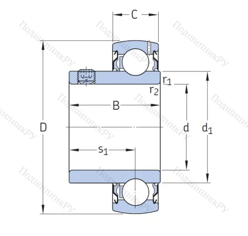 Корпусный подшипник YAT 205-100 в Новороссийске