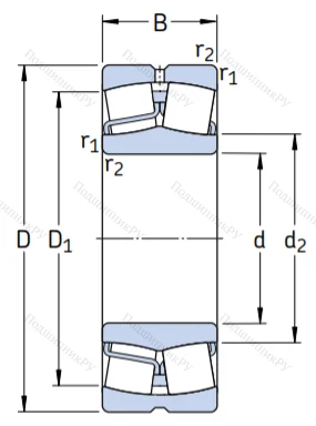 Сферический роликовый подшипник 22208 E