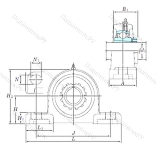 Подшипниковый узел шариковый радиальный UKP 205SC