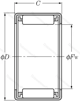 Игольчатый подшипник HK 1616