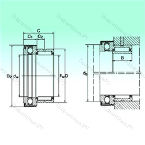 Подшипник комбинированный NKX 20 Z