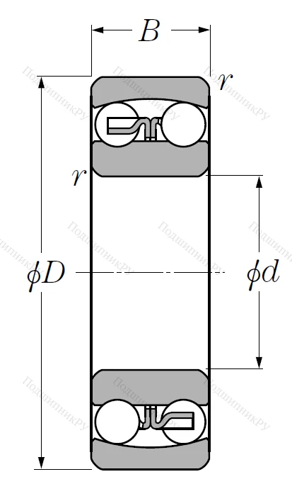 Двухрядный шариковый подшипник 2316 S