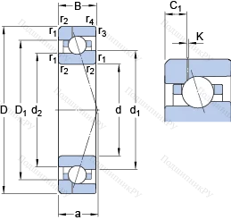 Подшипник 7022 CE/HCP 4AH 1
