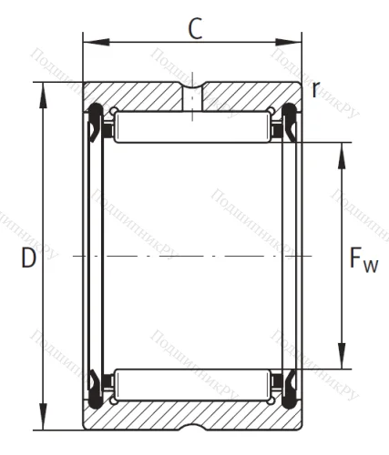 Игольчатый подшипник RNA 4906 2RSR XL от производителя  INA