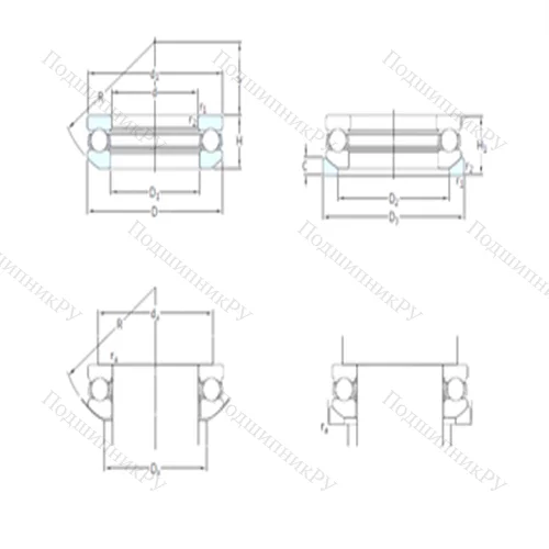 Подшипник шариковый упорный 53226+U 226 от производителя  SKF