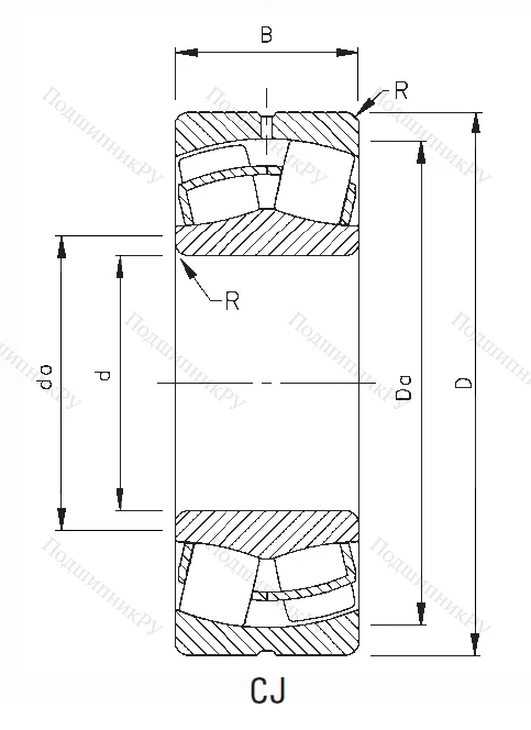 Сферический роликовый подшипник 21316 EJW 33
