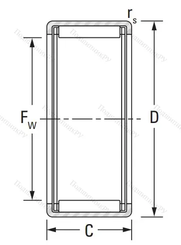 Игольчатый подшипник HK 2016