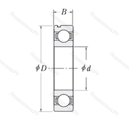 Подшипник шариковый радиальный 6207R 9