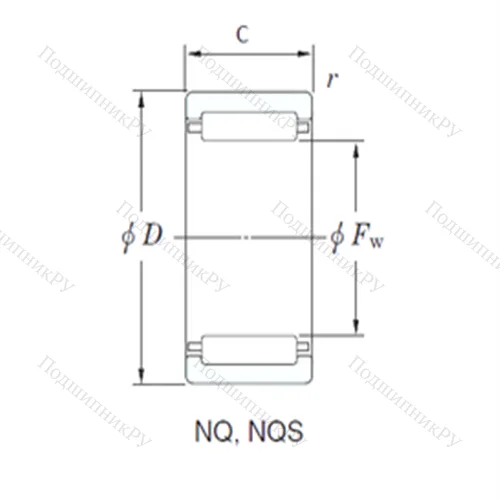 Подшипник игольчатый радиальный 40NQ 5230