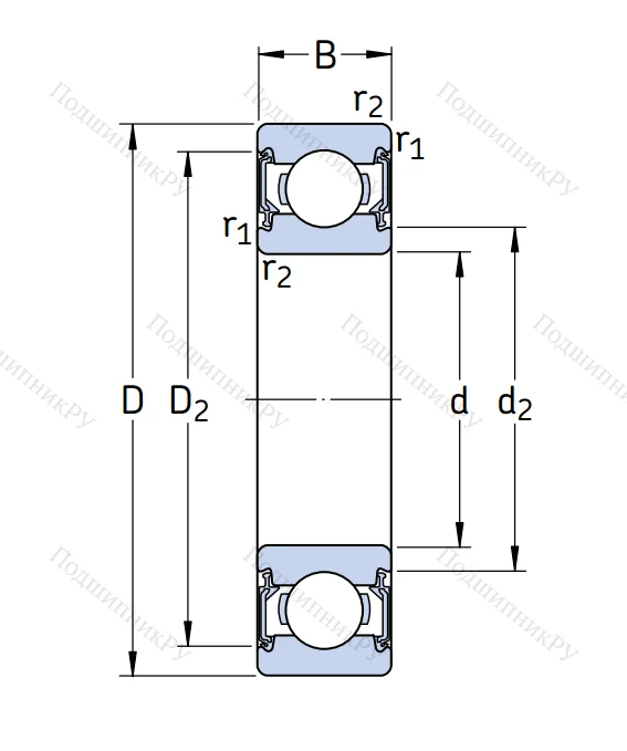 Однорядный шариковый подшипник 6202 2RSLTN 9/C 3 VT 162