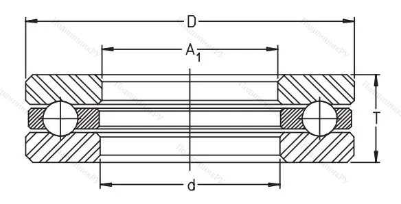 Упорный шариковый подшипник 51111