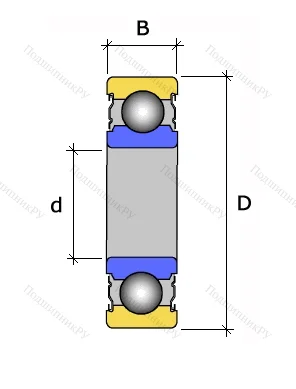 Однорядный шариковый подшипник 6005 HVZZ