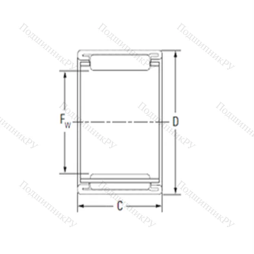 Подшипник игольчатый радиальный BHTM 1220