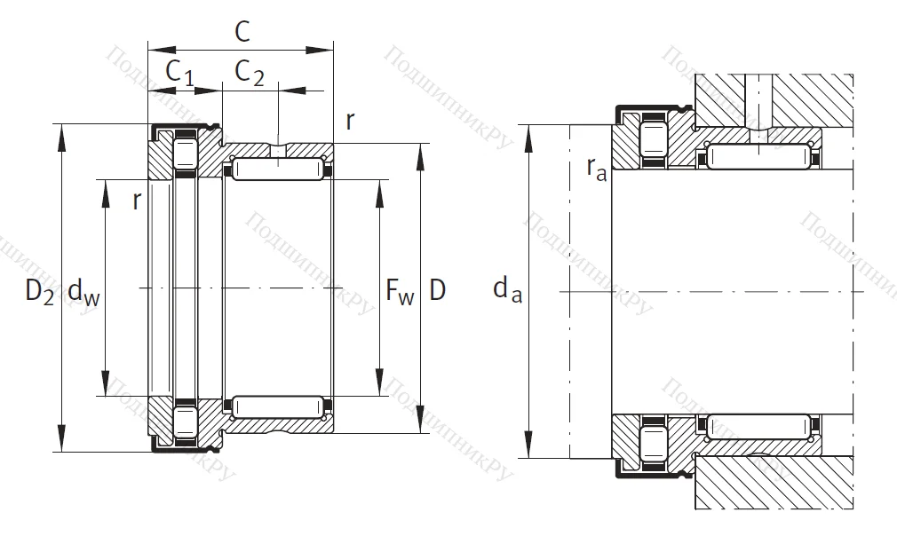 Комбинированный подшипник NKXR 35 Z XL