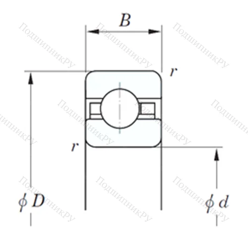 Подшипник шариковый радиальный KBC 020