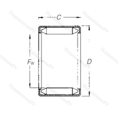 Подшипник игольчатый радиальный DL 30 25