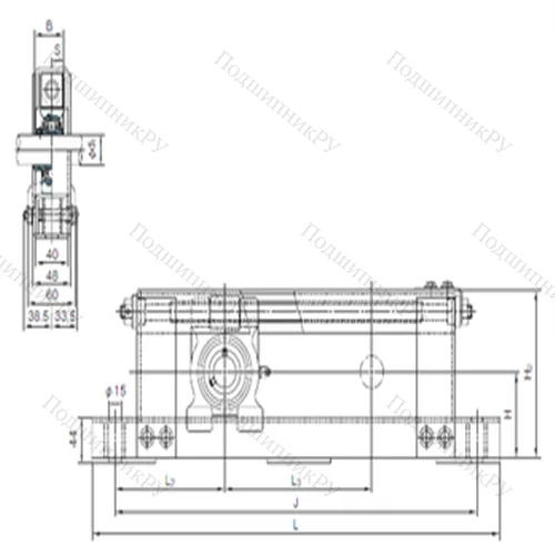 Подшипниковый узел шариковый радиальный UCTL 207+WL 200