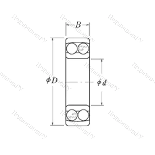 Подшипник шариковый радиальный самоцентрирующийся NLJ 1.1/2