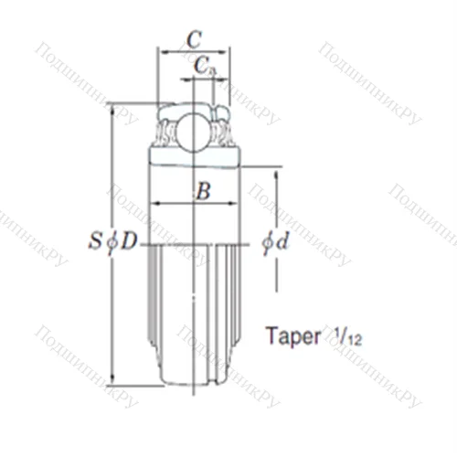Подшипник шариковый радиальный UKX 16