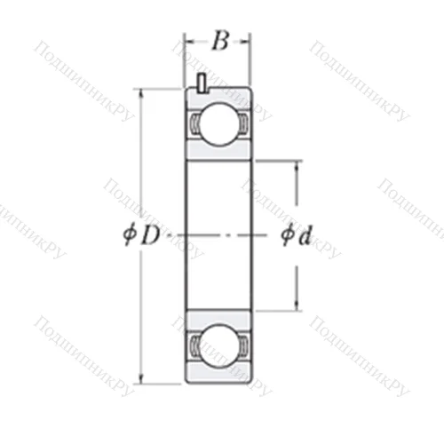 Подшипник шариковый радиальный 83519-9C 3