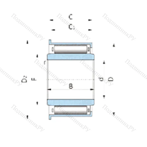 Подшипник игольчатый радиальный F-86148.1
